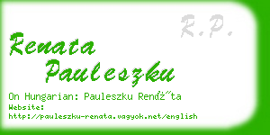 renata pauleszku business card